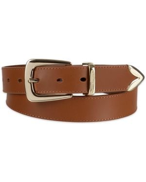 Tommy Hilfiger Modern Casual Western Leather Belt - Brown