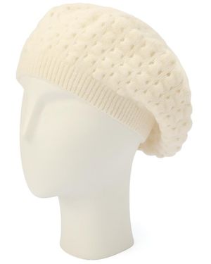 Kate Spade Bubble Stitch Solid Beret - White