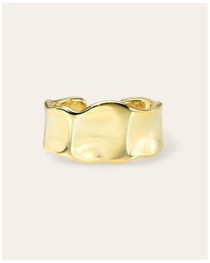 Zoe Lev Large Hammered Ring - Natural