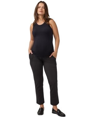 Ingrid & Isabel Ingrid + Isabel Maternity Essential Pull-on Tapered Ponte Pants - Black