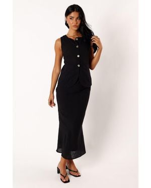 Petal & Pup Peter Two Piece Linen Set - Black