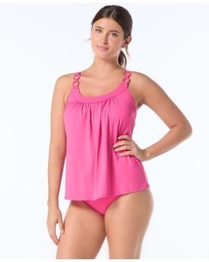 Coco Reef Ultra Fit Embellished-strap Tankini Top - Pink