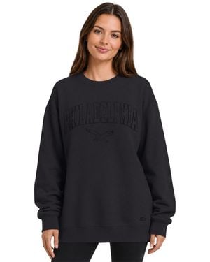 Starter Philadelphia Eagles Oversized Crewneck Sweatshirt - Black