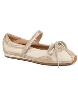 J/Slides Pavia Nylon And Suede Mary Jane Sneaker - Natural