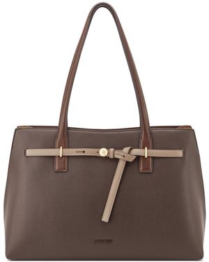 Nine West Tayci Laptop Large Tote Handbag - Brown