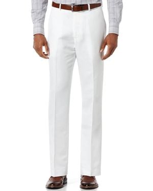 Perry Ellis Linen Cotton Twill Suit Pant - White