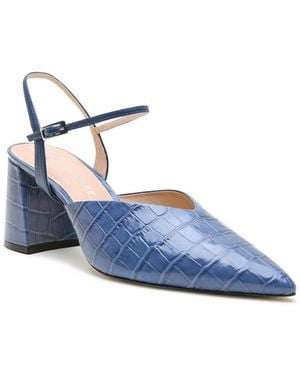 Alterre Indigo Croc Amal Customizable V Mule - Blue