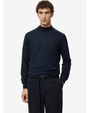 Mango Wool Turtleneck Sweater - Blue