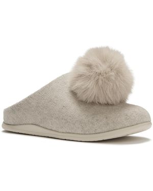 Fitflop Iq-snug Pom Pom Arch Support Slip-on Slippers - Natural