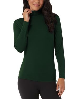 32 Degrees Long-sleeve Mock-neck Top - Green
