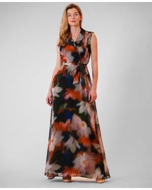 Julia Jordan Sleeveless Collared Maxi Dress - Multicolor