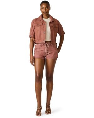 Steve Madden Callisto Mid Rise Shorts - Red