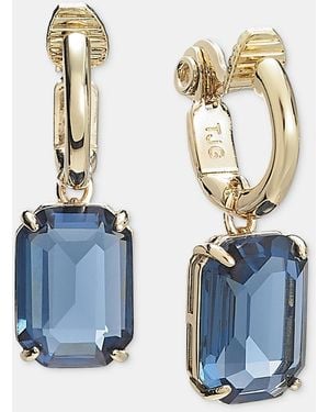 Ralph Lauren Stone Charm Clip-on Hoop Earrings - Blue