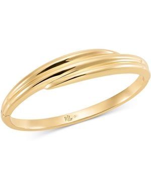 Ralph Lauren Tone Mixed Metal Puffy Bangle Bracelet - Metallic