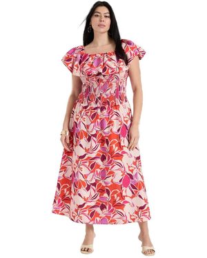 June + Vie June + Vie June + Vie Smocked Bubble Dress - Red