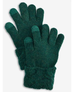 Style & Co. Cable Boucle Knit Gloves - Green