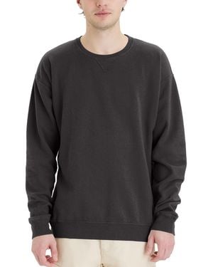 Hanes Garment Dyed Fleece Sweatshirt - Black