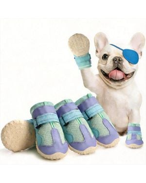 Aronkl Anti-slip Dog Boots For Large Dogs - Blue
