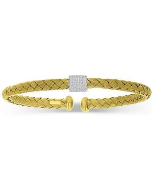 Macy's Cubic Zirconia Bangle Bracelet - Yellow
