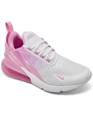Nike Big Kids Air Max 270 Lifestyle Sneakers From Finish Line - Pink