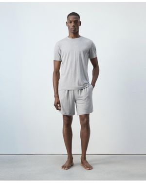 Mango Elastic Waistband Pajama - White