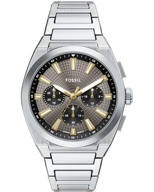 Fossil Everett Chronograph Stainless Steel Watch - Gray