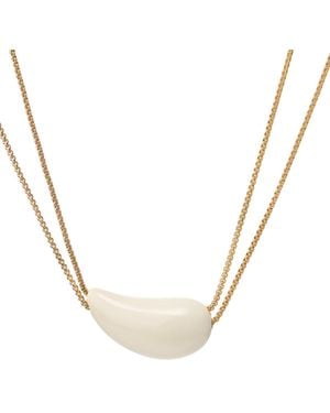 Retro Chic Drop Necklace - Metallic