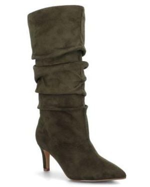 Journee Collection Sonnet Regular Wide Calf Extra Wide Calf Slouchy Dress Boots - Green
