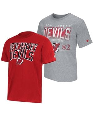Starter New Jersey Devils Crew Neck Graphic T-shirt - Red