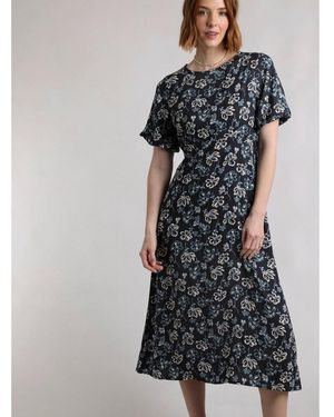 Weird Fish Everly Printed Dress - Black
