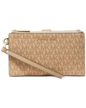 Michael Kors Michael Jet Set Double Zip Wristlet - Natural