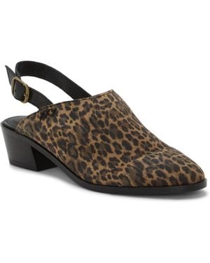 Lucky Brand Mylody Slingback Low Heeled Mules - Brown