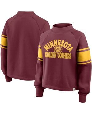 Fanatics Minnesota Golden Gophers Oversized Hometown Premium Punt Coverage Raglan Pullover Sweatshirt - Red