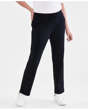 Style & Co. Mid-rise Drawstring-waist Sweatpants - Black