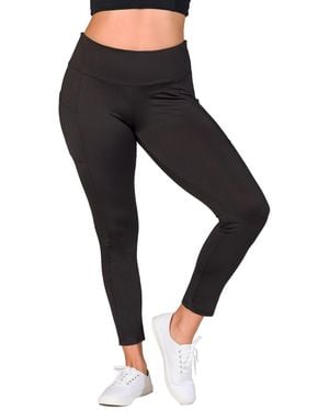 24seven Comfort Apparel Side Pocket Ankle Length Yoga Pant leggings - Black