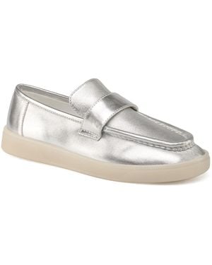 J/Slides Heath Leather Loafer - White