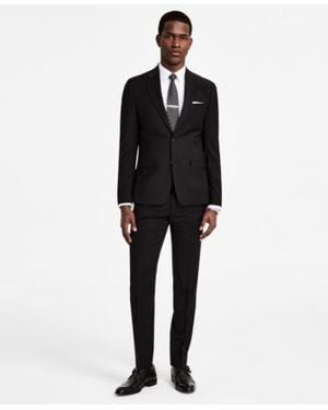 Calvin Klein Skinny Fit Wool Blend Suit Separates - Black