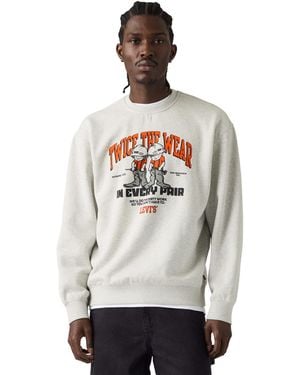 Levi's Graphic Crewneck Long-sleeve Sweatshirt - White
