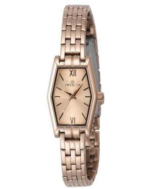 INVICTA WATCH 48129 Angel Quartz 3 Hand Rose Dial Watch - Black