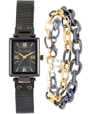 Playzoom Jessica Carlyle Metal Alloy Analog Watch - Black