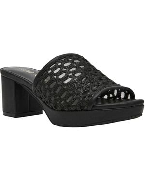 Anne Klein Paros Block Heel Sandals - Black