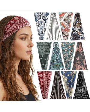 Peneyon Retro Knotted Design Adjustable-width Headbands - Multicolor