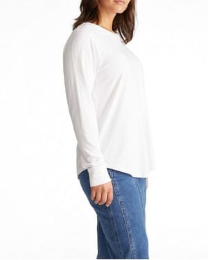 UNIVERSAL STANDARD Plus Size Long Sleeve Tee - White