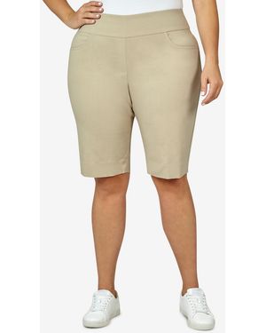 Ruby Rd. Plus Size Tech Stretch Shorts - Natural