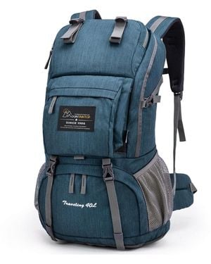 Mountaintop 40 Liter Hiking Backpack Lightweight Travel Backpack - Blue