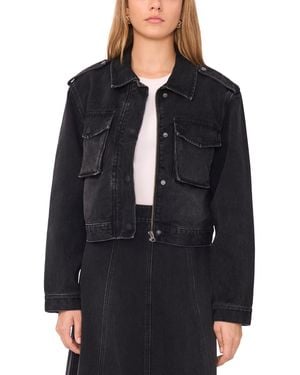1.STATE Collar Denim Jacket - Black