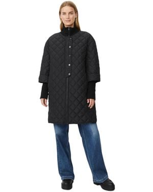 Masai Talvire High Neck Long Sleeve Coat - Blue