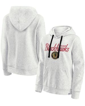 Fanatics Chicago Blackhawks True Classics Quilted Pullover Hoodie - White