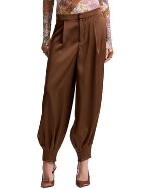 Avec Les Filles Pleated Balloon Pants - Brown
