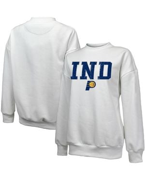 Majestic Indiana Pacers Classic Tri-blend Pullover Sweatshirt - Gray